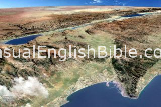 Jezreel Valley Map On Canvas - Casual English Bible