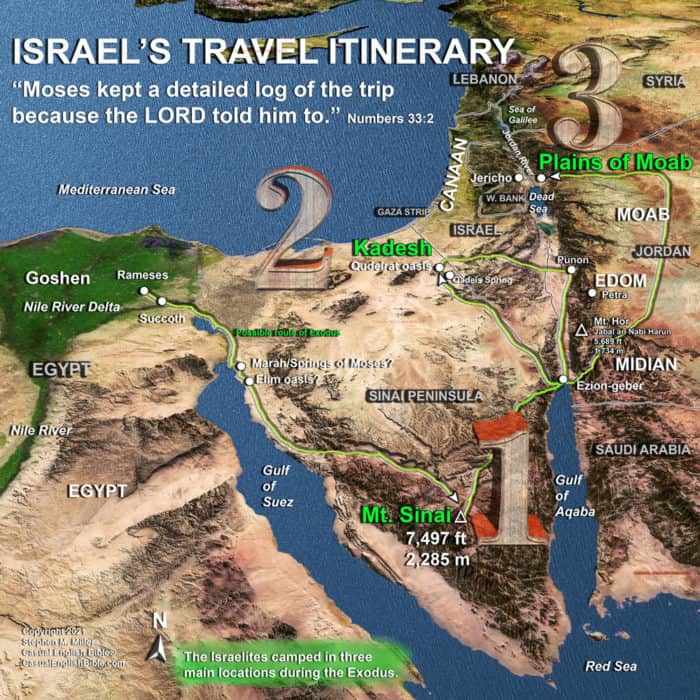 israelites journey to promised land