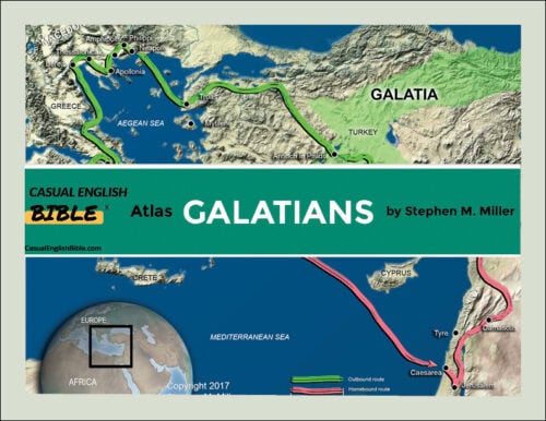 cover photo for atlas of Bible maps for Galatians in the Casual English Bible