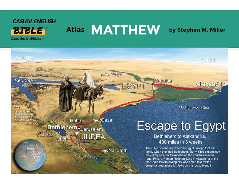 cover photo for atlas of Bible maps for Matthew in the Casual English Bible