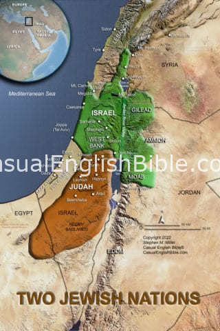 Bible map of Judah and Israel