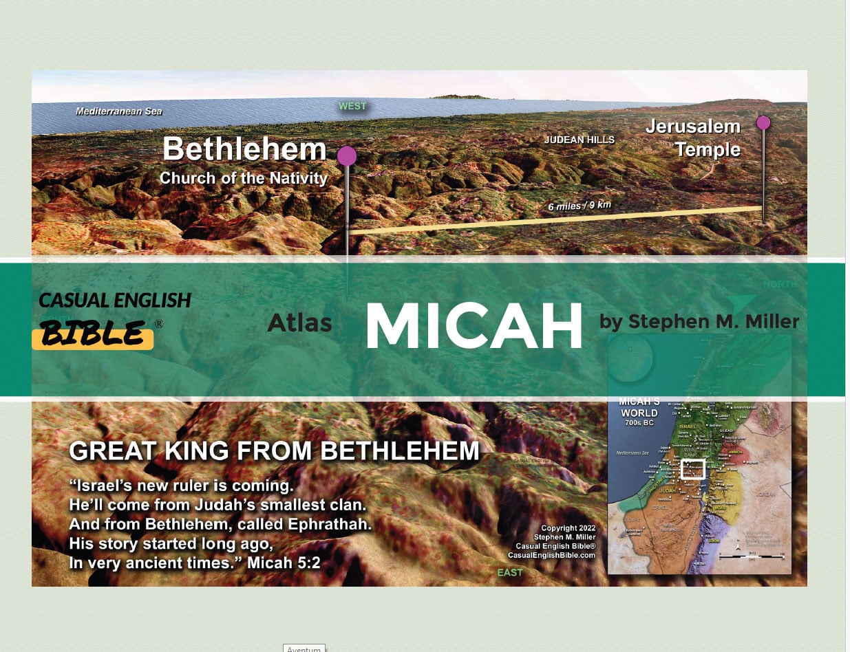 Cover for Micah Atlas for Casual English Bible 3D Bible maps