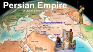 map of Persian Empire in the time of King Xerxes and Queen Esther