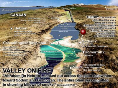 map of Sodom and Gomorrah, copyright Stephen M. Miller