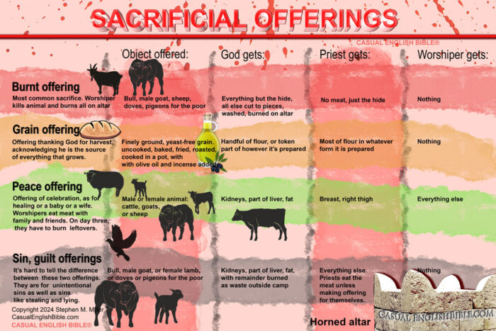 chart of sacrifices in Leviticus